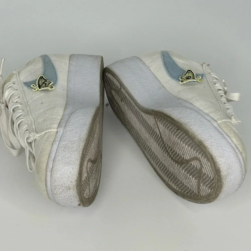 Nike‎ Blazer Low Platform Next Nature Women's Sz 6 White/Boarder Blue DJ6376 100